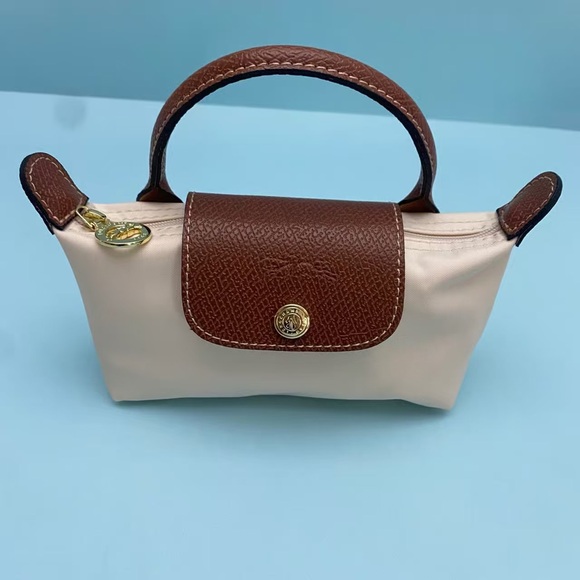 Longchamp Handbags - Longchamp Mini Top-Handle Bag in Cream and Brown